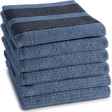 DDDDD - 6x Keukendoek Baxter - 50x55 cm - Denim - Set van 6 stuks