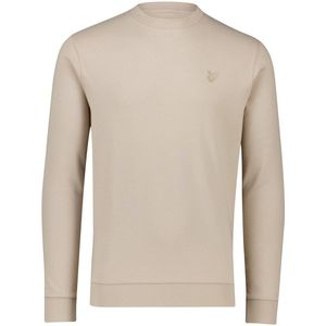 Lyle&Scott - Sweater - Beige - Effen - Ronde Hals - Katoen
