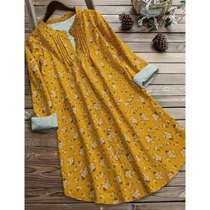 Prachtige schattige bloemen tuniek korte jurk dames plus size 5XL eu 54