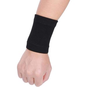Wrist Brace voor Sport en Buiten, Zwart, Elastisch, Pijnverlichting en Ondersteuning van Polsbrace, Flexibel, Polyestervezel