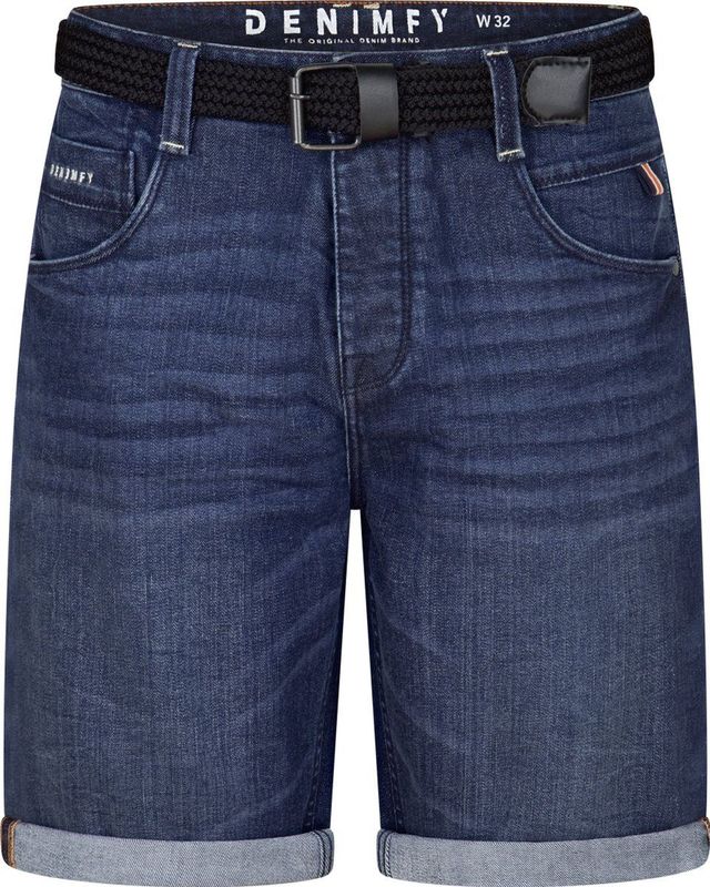DENIMFY Heren Short Broeken DFBo regular/straight Fit Blauw Volwassenen