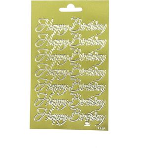 Gouden Stickervel 3125 Happy Birthday