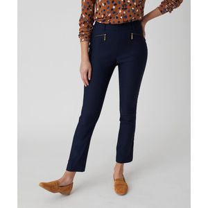 Damart - 7/8-broek van stretch linnen - Dames - Blauw - 38