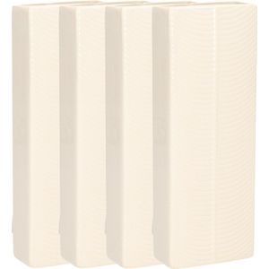 Gerimport Waterverdamper - 6x - ivoor wit - keramiek - 400 ml - radiatorbak luchtbevochtiger - 7,4 x 18,6 cm