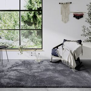 Flycarpets Hoogpolig vloerkleed - Olaf - Shaggy - Grijs 200x290 cm