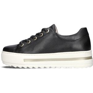 Gabor 496 Lage sneakers - Leren Sneaker - Dames - Zwart - Maat 38,5