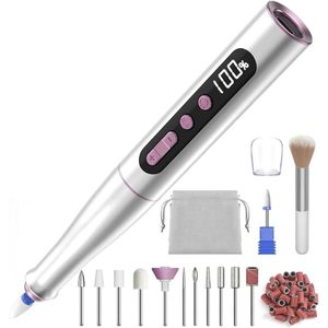 Nagelfrees Bitjes - Pedicureset Electrisch - Manicure Set - Wit en Roze