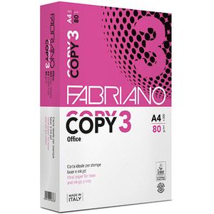 Fabriano Copy 3 office papier voor inkjetprinter A4 (210x297 mm) Mat 500 vel Wit