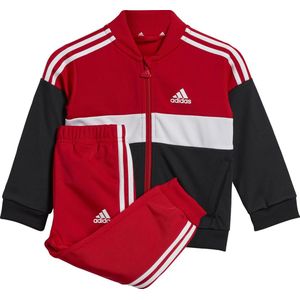 adidas Sportswear Tiberio 3-Stripes Colorblock Shiny Trainingspak Kids - Kinderen - Rood- 92