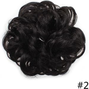 Jumada's - Stylish Hair Bun Scrunchie in Natural Black - Perfect for Messy Buns