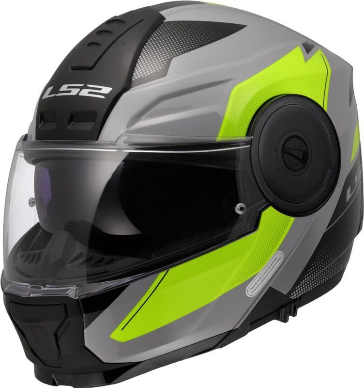 LS2 - FF902 Scope II - Scooterhelm - Grijs - Geel - Modular