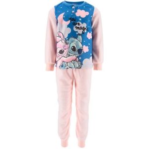 Disney Lilo & Stitch Pyjamaset Roze Fleece Maat 98