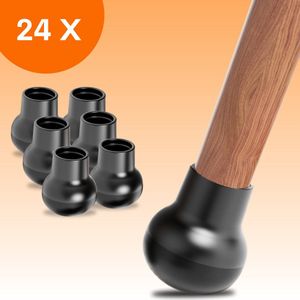 FLOOQ Premium Stoelpootdoppen Tapijt/Vloerbedekking 26-34mm - Stoelpoot beschermers - Vloerbescherming - 24 Stuks – Rond - Francis