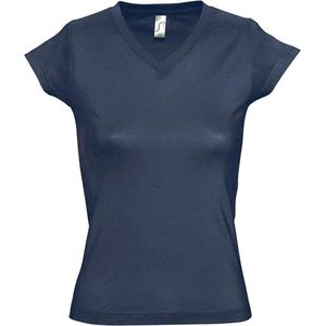 SOLS Dames/dames Maan V Hals T-Shirt met korte mouwen (Denim)