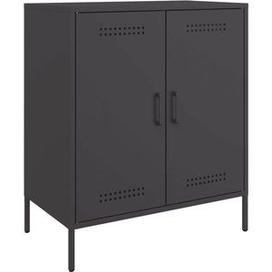 vidaXL - Dressoir - 68x39x79 - cm - staal - zwart