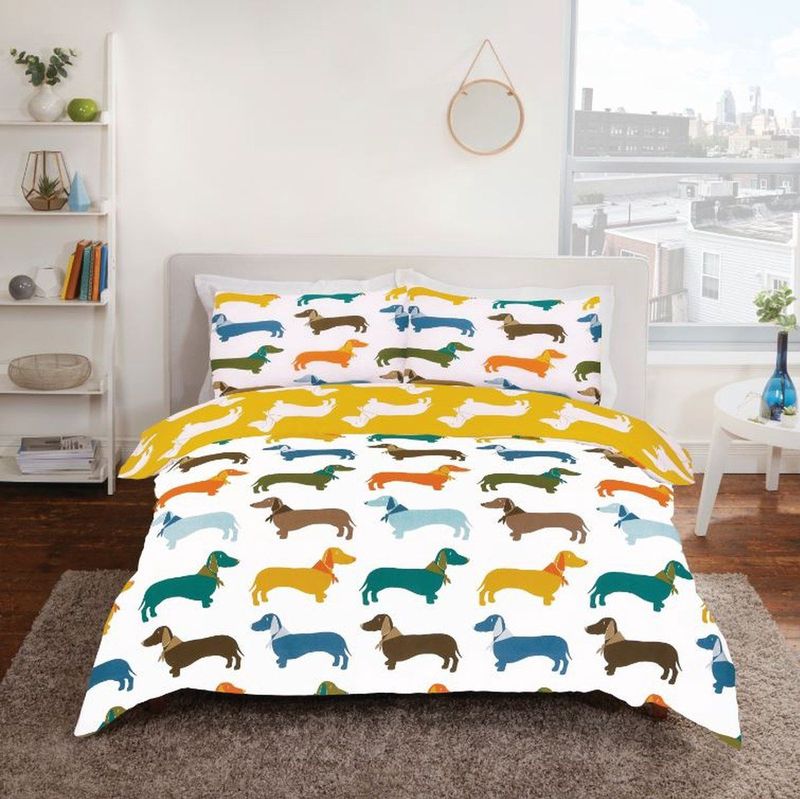 Studio Art Dekbedovertrek dashond teckel - katoen - Lits-jumeaux (240x220 + 2st 60x70cm)