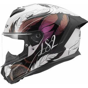 LS2 FF820 Rapid III helm Boho glans wit zwart paars L