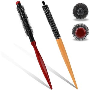 Mini Haarborstel - Houten en Aluminium Handvat - 1 stuk