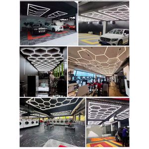 Hexagon 4,85 x 2,44 meter LED Verlichting - Hexagon LED Lamp - Kapper verlichting Barber - Hexagon Led Panelen - Garage Verlichting - Auto Verlichting - Vervormbare Wandpanelen - Salon verlichting - Detail Verlichting - Honinggraat lamp - Led - Luxe