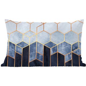 Sierkussens - Kussentjes Woonkamer - 60x40 cm - Hexagon - Gold - Luxe - Patronen
