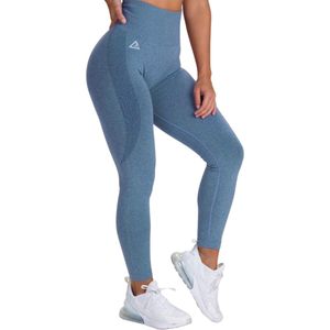 Mewave - Sportlegging blauw - Dames - Sportbroek - Sportkleding - Yoga legging - Hardloopbroek - Tiktok - Fitness - Maat XL