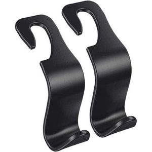 2 stuks Tassenhaak - Autostoel – Tashanger – Tas haak – Tassenhouder – Tassenhanger – Kapstok Haken – Kleerhangers – Bag hook – Zwart