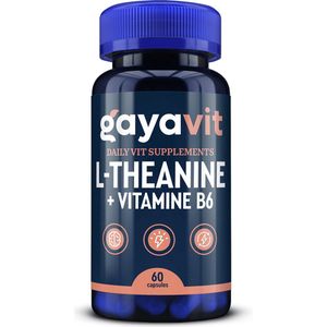 L-Theanine & B6 - 60 capsules - concentratie - geheugen - verminderd stress - nachtrust - B6