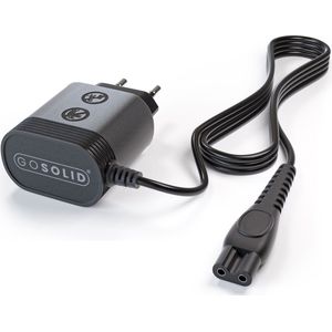 GO SOLID! ® Adapter 8V, 0.1 A geschikt voor de Philips HQ850 Oneblade QP2630 QP2530 One Blade Oplader