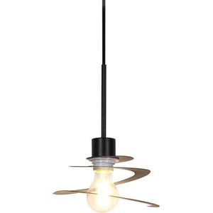 QAZQA scroll - Design Hanglamp - 1 lichts - Ø 200 mm - Zwart - Woonkamer | Slaapkamer | Keuken