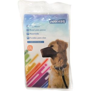 Nobleza Muilband hond - Muilkorf hond - Honden muilkorf - Stoffen muilkorf - Zwart - Mesh stof - XXL