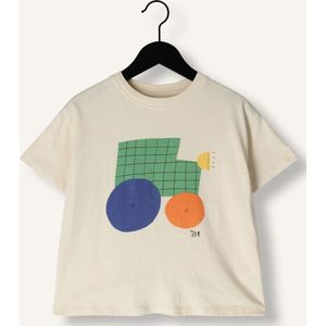 Jelly Mallow Tractor T-shirt Polo's & T-shirts Jongens - Polo shirt - Wit - Maat 92/98
