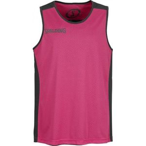 Spalding Essential Rev. Shirt Unisex - Zwart / Roze - maat XXXL