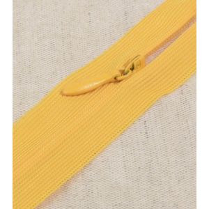 Blinde rits 40cm - maïs geel - naadverdekte rits - verstelbaar