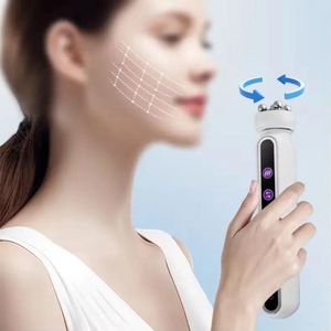 3 in 1 RF-verwarming EMS Facial 360 ° Roller Massage Huidverjonging Fijne Lijnen & Lifting - Huid Stevige Microstroom Schoonheid Machine- Huid Mouisture - Huidverstrakking - Anti Rimpel- Gezicht SPA, Gezichtslift - Roterende Rol met Led en Verwarming