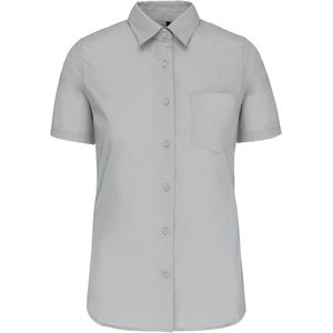 Kariban Dames Poplin Blouse Korte Mouwen K544 - Snow Grey - XXL
