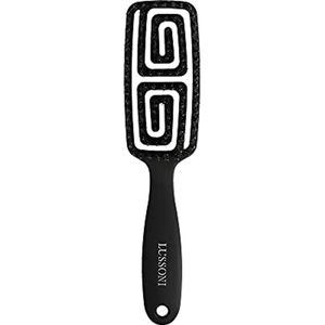 Flexibele haarborstel met natuurlijke varkensharen voor ontwarren van haar