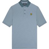 Lyle & scott golf microstripe polo in de kleur blauw.