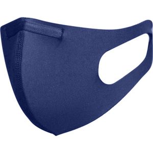 Blackspade Uniseks wasbaar mondkapje volwassenen - Herbruikbaar, stretch katoen - Medium - Blauw