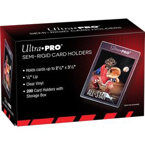 200 Ultra Pro Semi-Rigid Card Holders Transparant Standaard Maat Opberghouders
