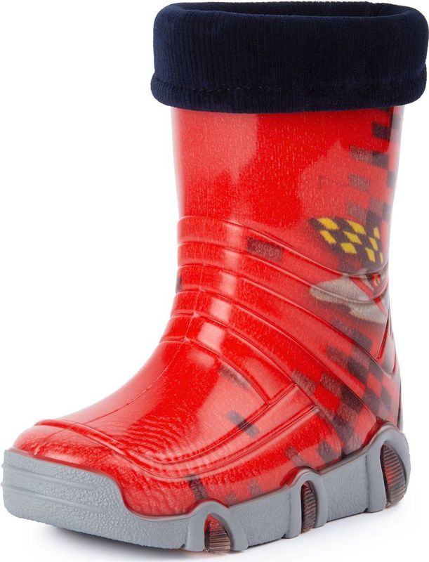 Ladeheid - LA-ZT-Szuwarek - Kinder Regenlaarzen - Rood - Gevoerd Rubberen Laarzen met Manchet Waterdichte