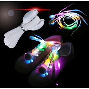 Lichtgevende Nylon LED Veters - RGB gekleurde verlichting - 120 cm