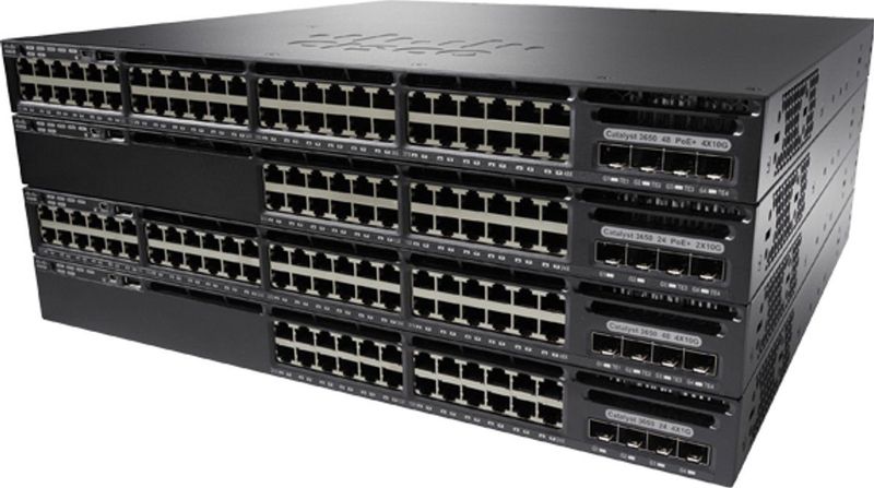 Cisco Catalyst WS-C3650-48FD-E netwerk-switch Managed L3 Gigabit Ethernet (10/100/1000) Power over Ethernet (PoE) 1U Zwart