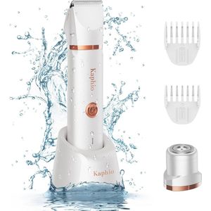 Bikini-trimmer voor vrouwen, oplaadbaar 2-in-1 scheerapparaat, IPX7 waterdicht