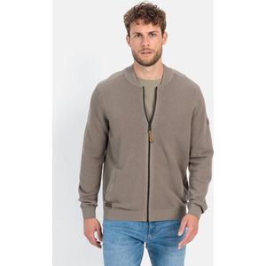 camel active Vest gemaakt van gecertificeerd biologisch katoen - Maat menswear-6XL - Beige-Grijs