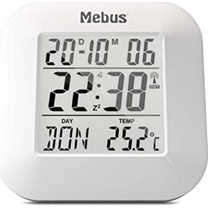 Digitale Draadloze Wekker met Thermometer, Datumweergave en Verlichting - Snooze-Functie