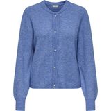 JDY - Gebreide Trui - O-hals - Lange Mouwen - Knoopsluiting - Parel Versiering