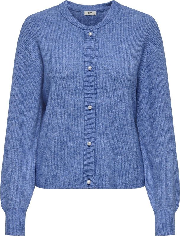 JDY - Gebreide Trui - O-hals - Lange Mouwen - Knoopsluiting - Parel Versiering