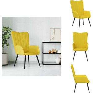 vidaXL Relaxstoel - Relaxstoelen - Fauteuil - Fauteuils - Relaxstoel fluweel mosterdgeel