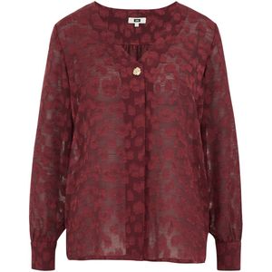 WE Fashion - Blouse - V-hals - Dames - Met Structuur - All-over Vlekjesprint