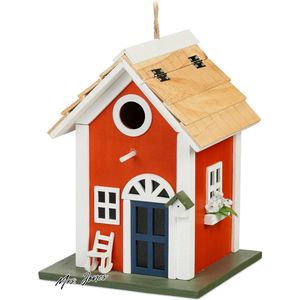 Mrs. Jones vogelhuisje decoratief landhuis om op te hangen HxBxD: 25 x 185 x 185 cm tuin vogelnestkastje kleurrijk .